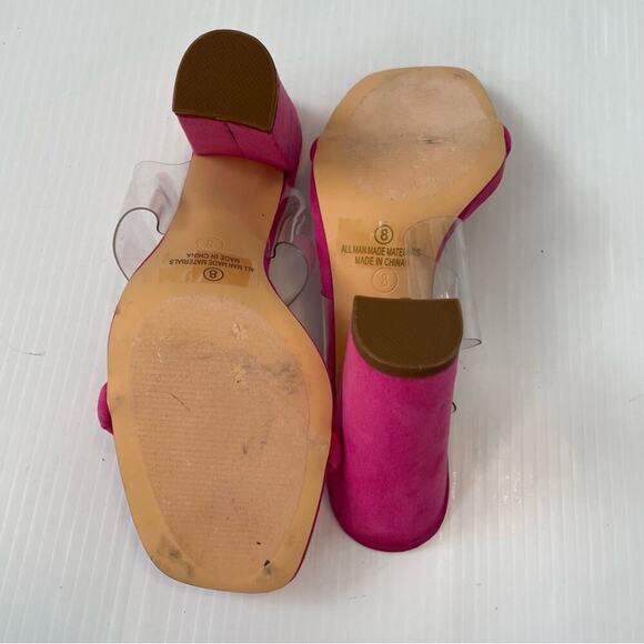 Lulus Arianna Fuchsia Suede High Heel Sandals size 8 - Picture 7 of 11